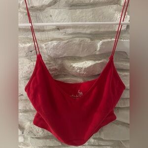 Intimately Free People ribbed cropped cami top